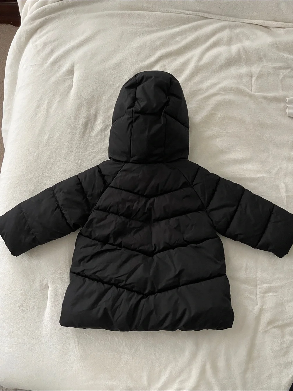 GAP Baby Black Quilted Hooded Jacket
